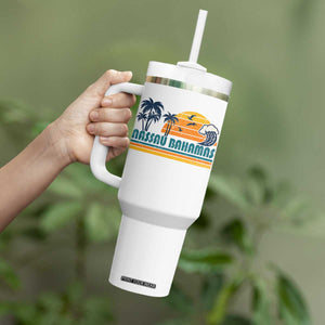 Vintage Nassau Tumbler With Handle Bahamas Vacation Beach Summer Retro Sunset TS10 Print Your Wear