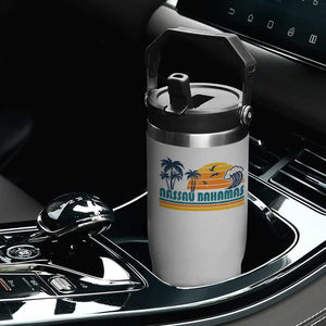 Vintage Nassau Flip Straw Tumbler Bahamas Vacation Beach Summer Retro Sunset TS10 Print Your Wear