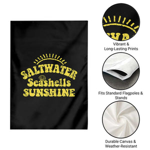 Saltwater Seashells Sunshine Garden Flag Beach Summer Vacation Vintage 70's Retro TS10 Print Your Wear