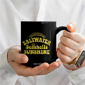 Saltwater Seashells Sunshine Coffee Mug Beach Summer Vacation Vintage 70's Retro TS10 Print Your Wear