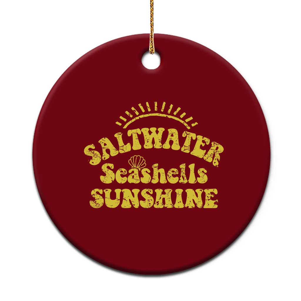 Saltwater Seashells Sunshine Ceramic Ornament Beach Summer Vacation Vintage 70's Retro TS10 1pc Red Print Your Wear