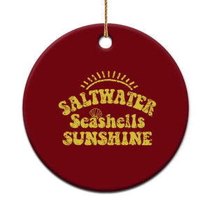 Saltwater Seashells Sunshine Ceramic Ornament Beach Summer Vacation Vintage 70's Retro TS10 1pc Red Print Your Wear