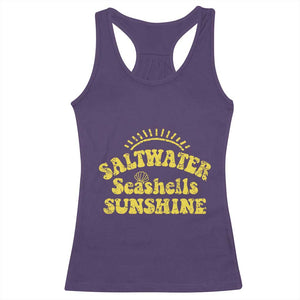 Saltwater Seashells Sunshine Racerback Tank Top Beach Summer Vacation Vintage 70's Retro TS10 Purple Print Your Wear