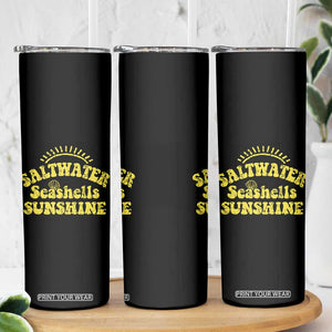 Saltwater Seashells Sunshine Skinny Tumbler Beach Summer Vacation Vintage 70's Retro TS10 Print Your Wear