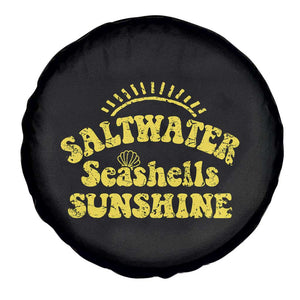 Saltwater Seashells Sunshine Spare Tire Cover Beach Summer Vacation Vintage 70's Retro TS10 Print Your Wear