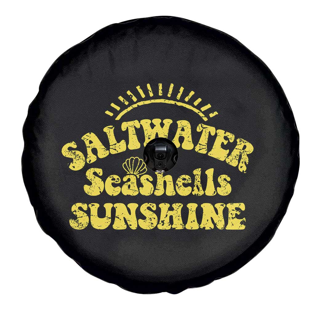 Saltwater Seashells Sunshine Spare Tire Cover Beach Summer Vacation Vintage 70's Retro TS10 Print Your Wear