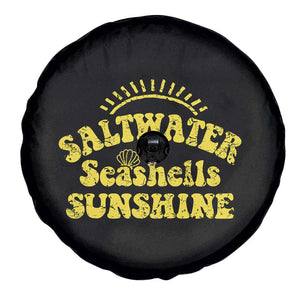 Saltwater Seashells Sunshine Spare Tire Cover Beach Summer Vacation Vintage 70's Retro TS10 Print Your Wear