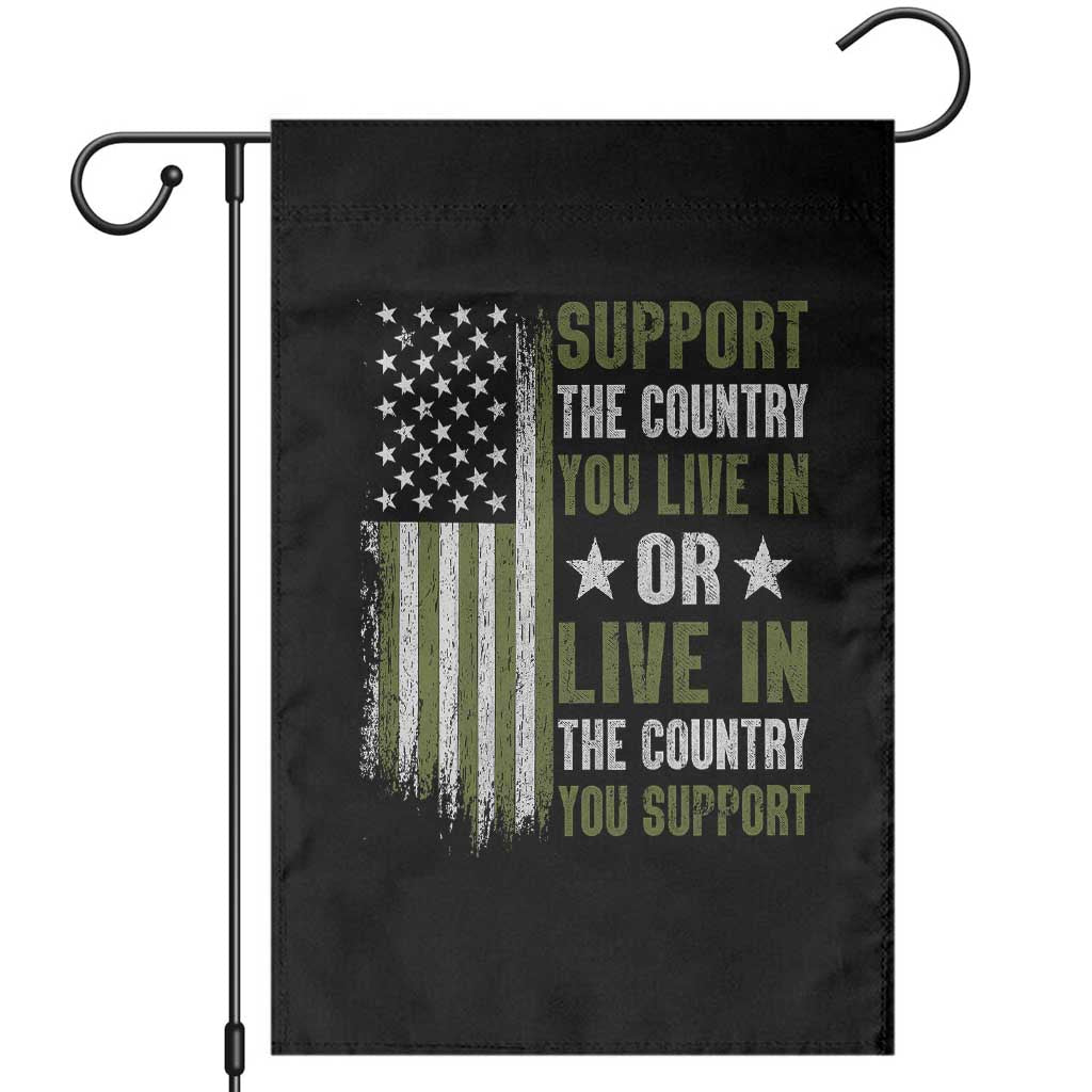 Social Justice Garden Flag Support The Country You Live In American Flag TS10 Black Print Your Wear