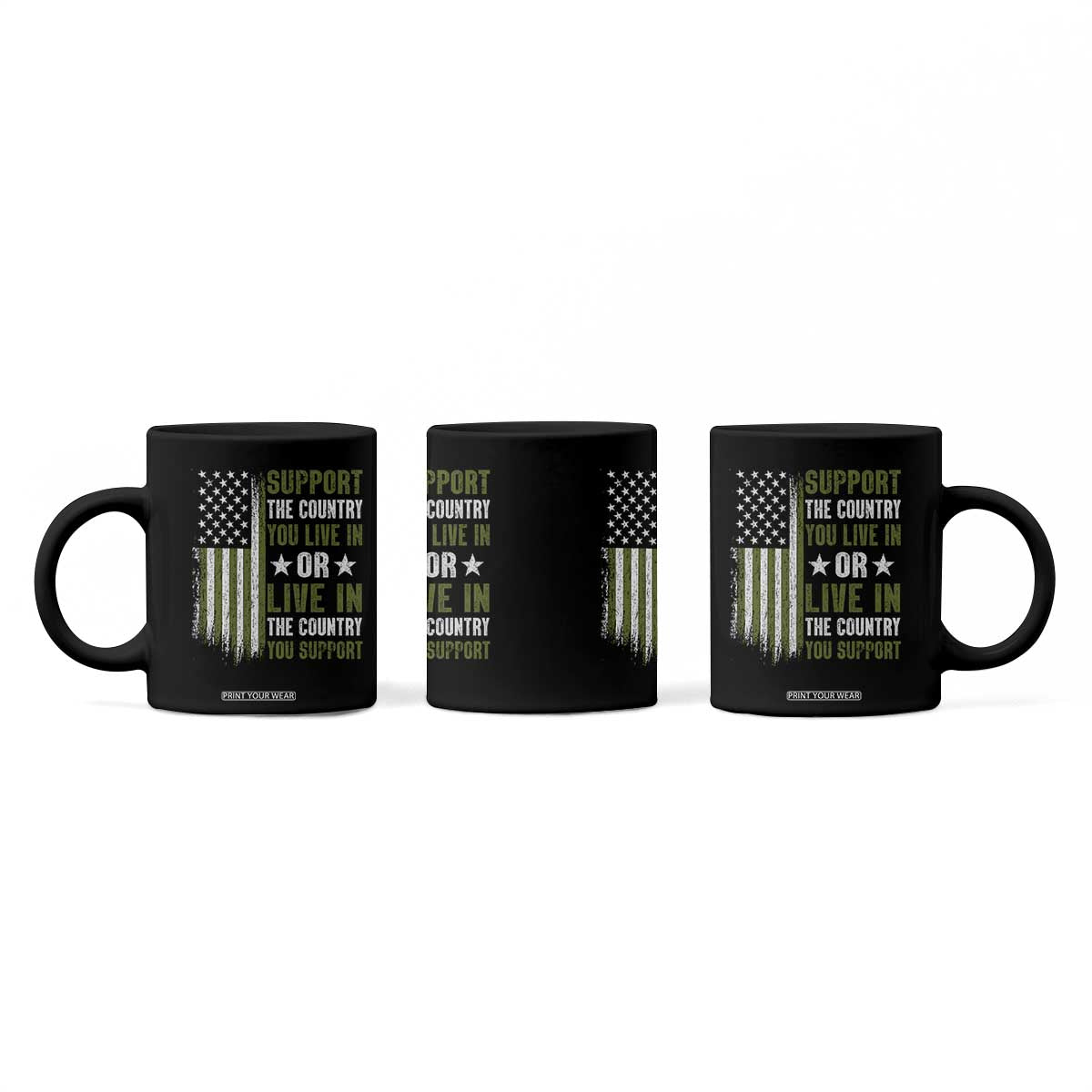 Social Justice Coffee Mug Support The Country You Live In American Flag TS10 Print Your Wear