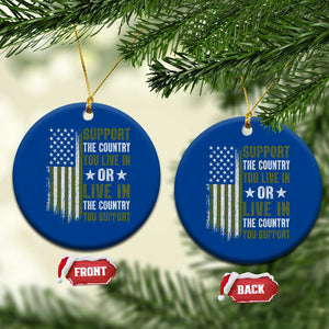 Social Justice Ceramic Ornament Support The Country You Live In American Flag TS10 1pc Blue Print Your Wear