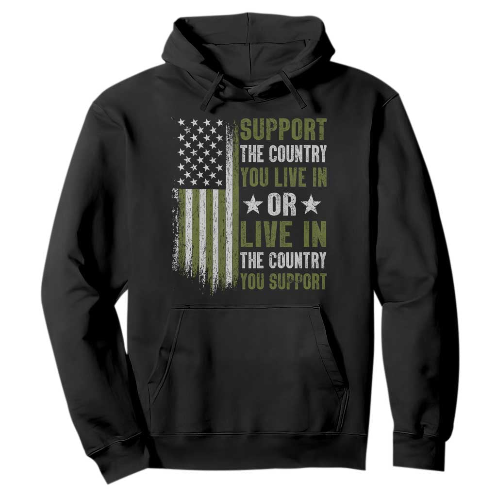 Social Justice Hoodie Support The Country You Live In American Flag TS10 Black Print Your Wear