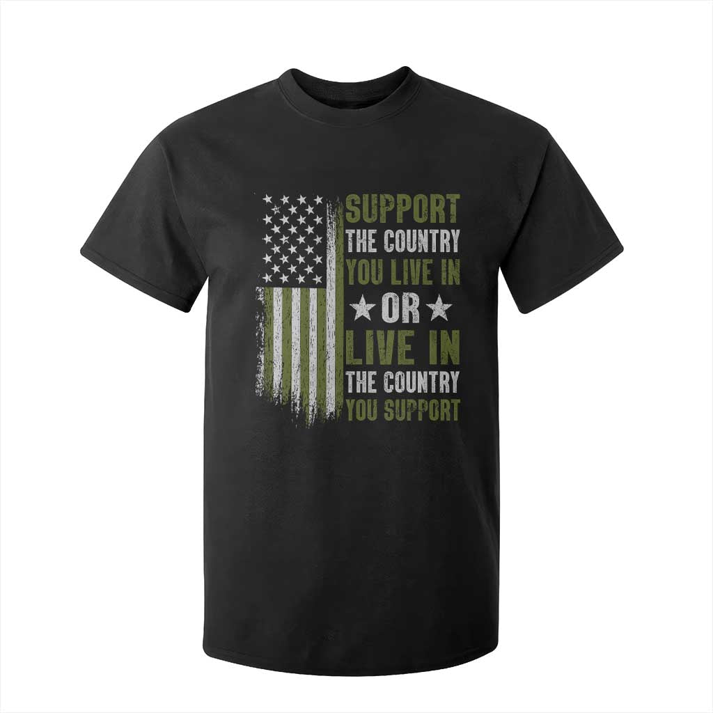 Social Justice T Shirt For Kid Support The Country You Live In American Flag TS10 Black Print Your Wear