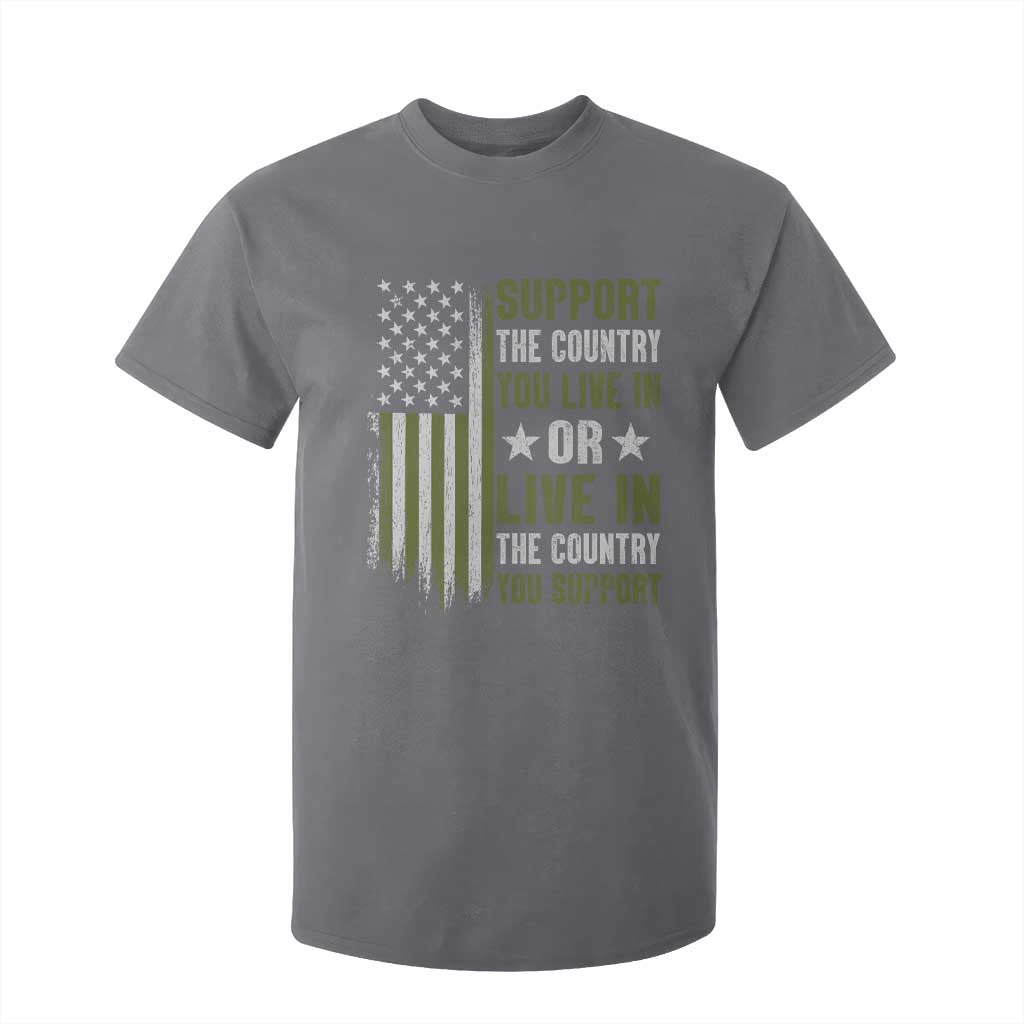 Social Justice T Shirt For Kid Support The Country You Live In American Flag TS10 Charcoal Print Your Wear