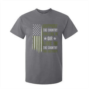 Social Justice T Shirt For Kid Support The Country You Live In American Flag TS10 Charcoal Print Your Wear