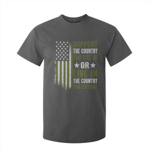 Social Justice T Shirt For Kid Support The Country You Live In American Flag TS10 Dark Heather Print Your Wear