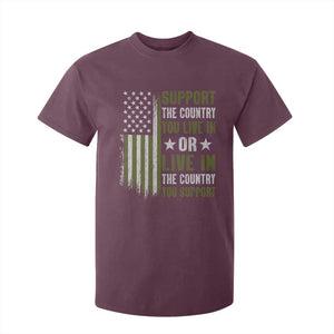 Social Justice T Shirt For Kid Support The Country You Live In American Flag TS10 Maroon Print Your Wear