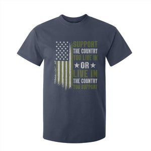 Social Justice T Shirt For Kid Support The Country You Live In American Flag TS10 Navy Print Your Wear