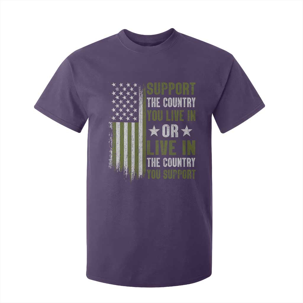 Social Justice T Shirt For Kid Support The Country You Live In American Flag TS10 Purple Print Your Wear