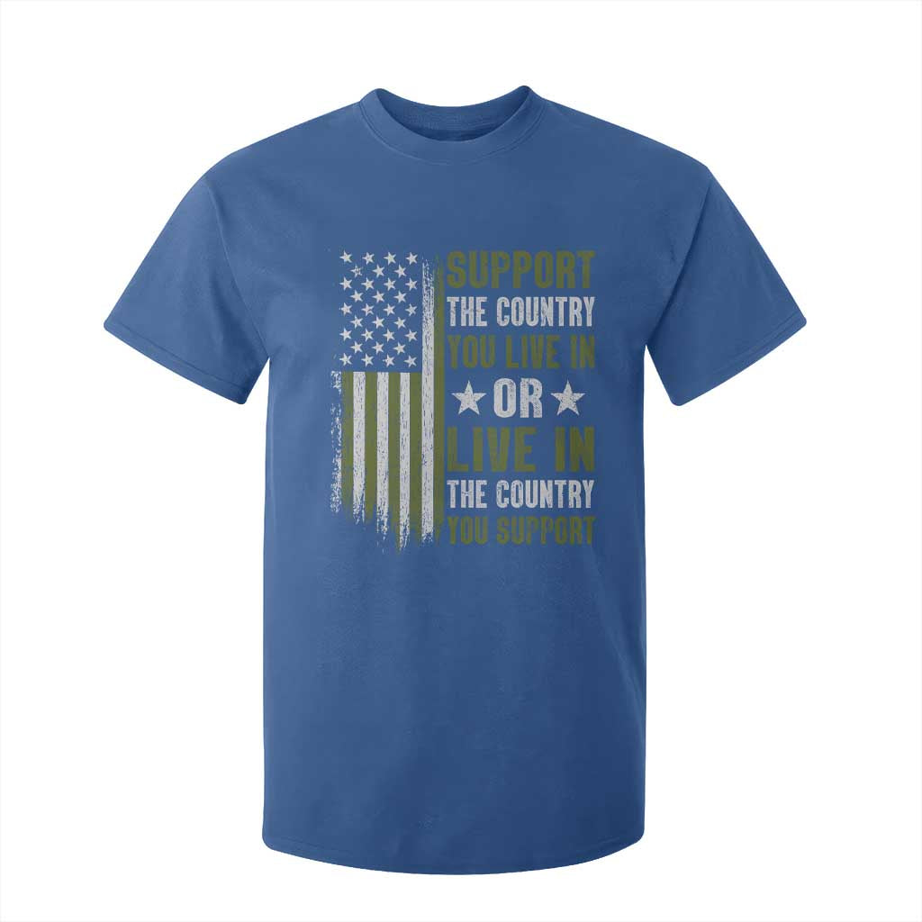 Social Justice T Shirt For Kid Support The Country You Live In American Flag TS10 Royal Blue Print Your Wear