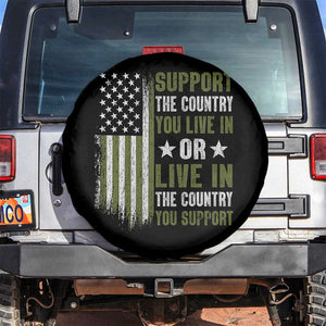 Social Justice Spare Tire Cover Support The Country You Live In American Flag TS10 No hole Black Print Your Wear