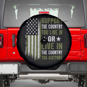 Social Justice Spare Tire Cover Support The Country You Live In American Flag TS10 Black Print Your Wear