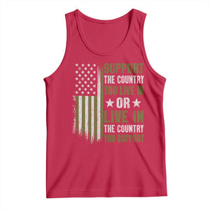 Social Justice Tank Top Support The Country You Live In American Flag TS10 Red Print Your Wear