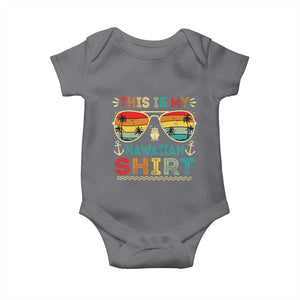 This Is My Hawaiian Baby Onesie Tropical Luau Costume Party Hawaii TS10 Charcoal Print Your Wear