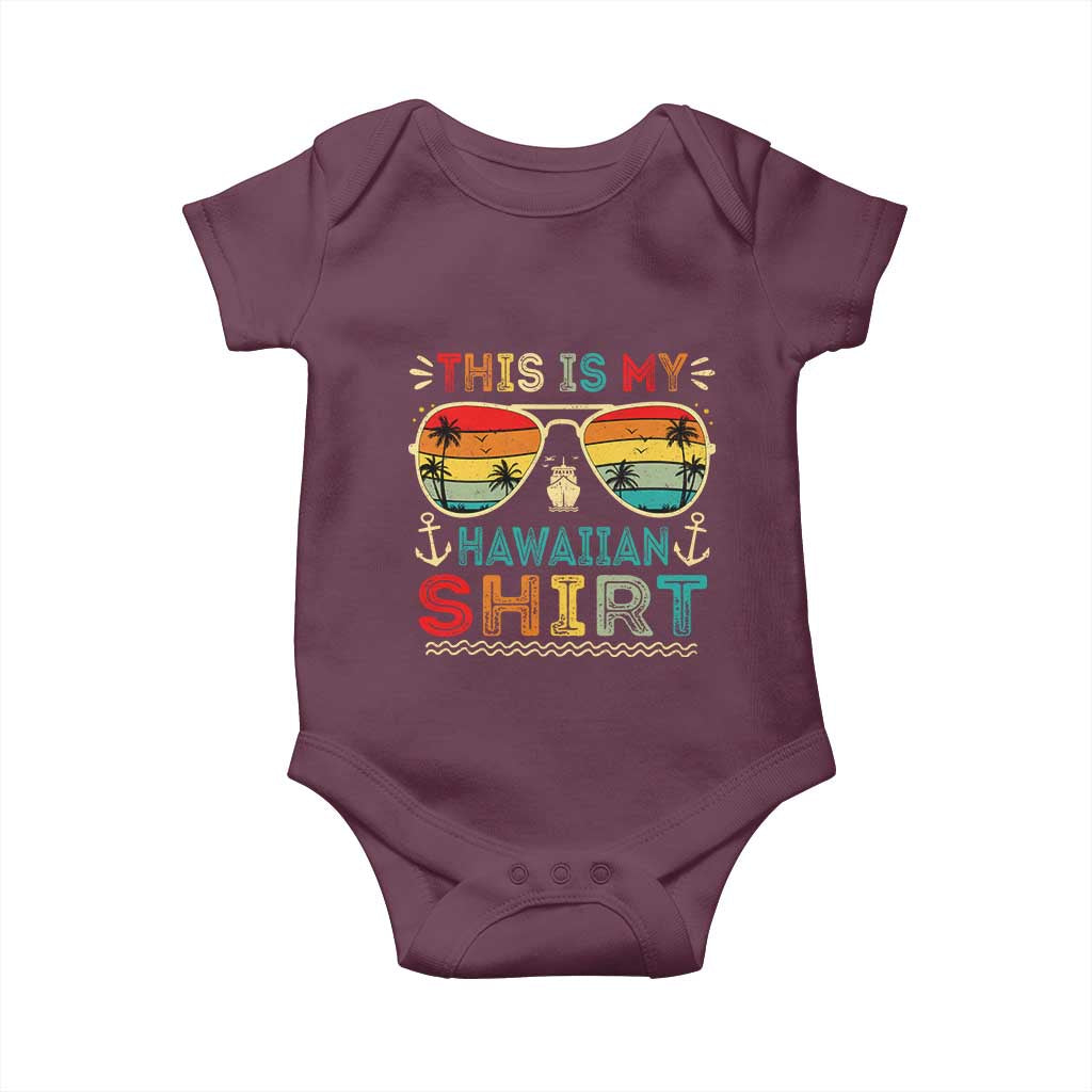 This Is My Hawaiian Baby Onesie Tropical Luau Costume Party Hawaii TS10 Maroon Print Your Wear