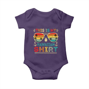 This Is My Hawaiian Baby Onesie Tropical Luau Costume Party Hawaii TS10 Purple Print Your Wear