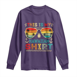This Is My Hawaiian Long Sleeve Shirt Tropical Luau Costume Party Hawaii TS10 Purple Print Your Wear