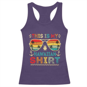 This Is My Hawaiian Racerback Tank Top Tropical Luau Costume Party Hawaii TS10 Purple Print Your Wear