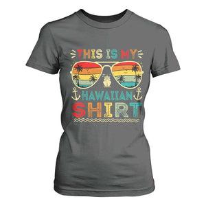 This Is My Hawaiian T Shirt For Women Tropical Luau Costume Party Hawaii TS10 Dark Heather Print Your Wear