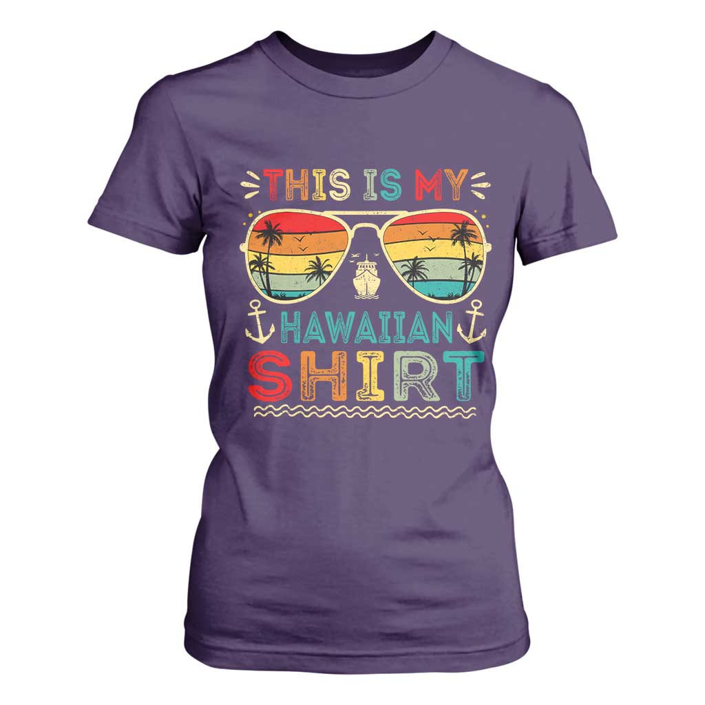 This Is My Hawaiian T Shirt For Women Tropical Luau Costume Party Hawaii TS10 Purple Print Your Wear