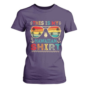 This Is My Hawaiian T Shirt For Women Tropical Luau Costume Party Hawaii TS10 Purple Print Your Wear