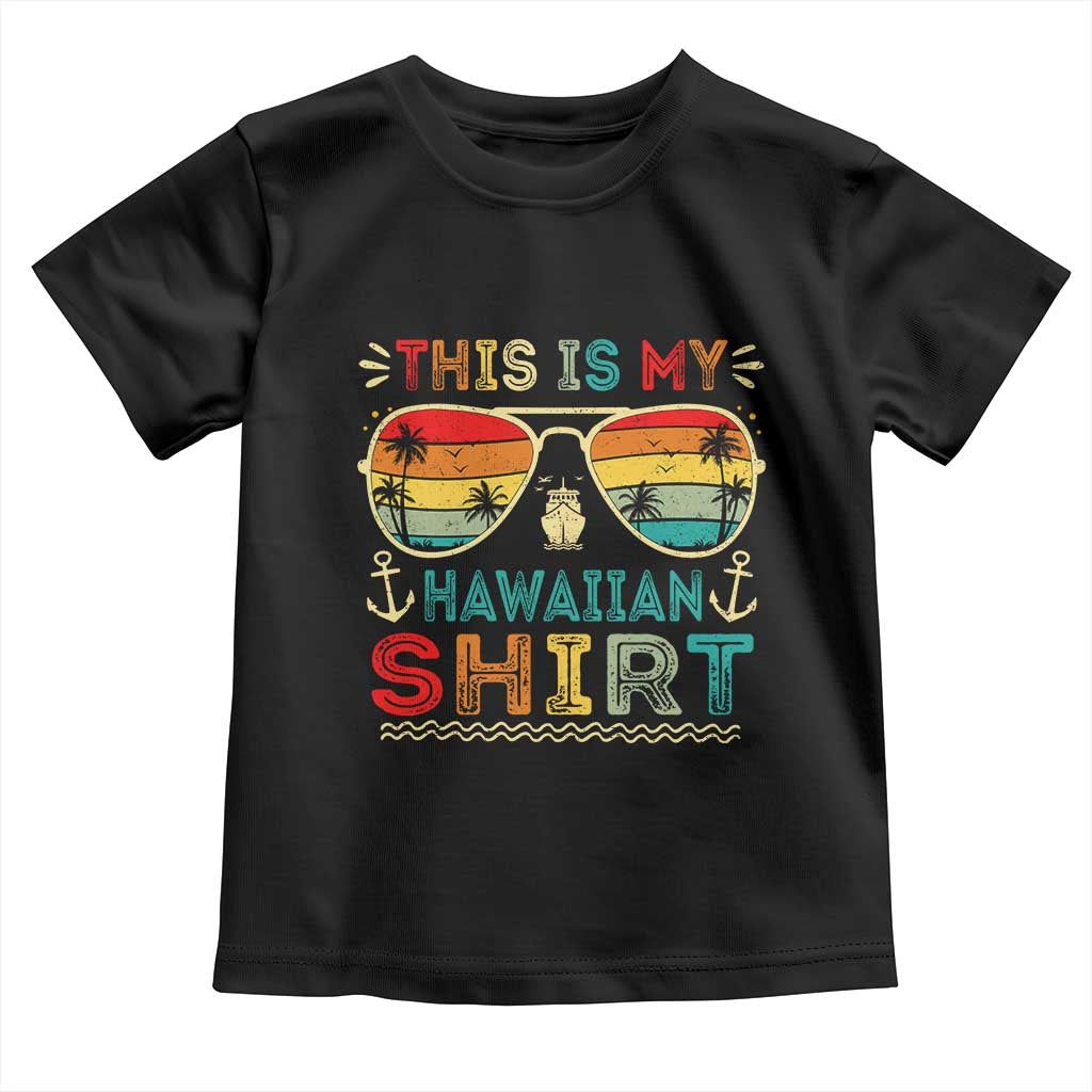 This Is My Hawaiian Toddler T Shirt Tropical Luau Costume Party Hawaii TS10 Black Print Your Wear