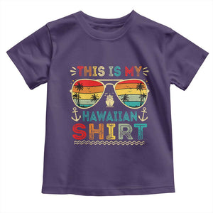 This Is My Hawaiian Toddler T Shirt Tropical Luau Costume Party Hawaii TS10 Purple Print Your Wear