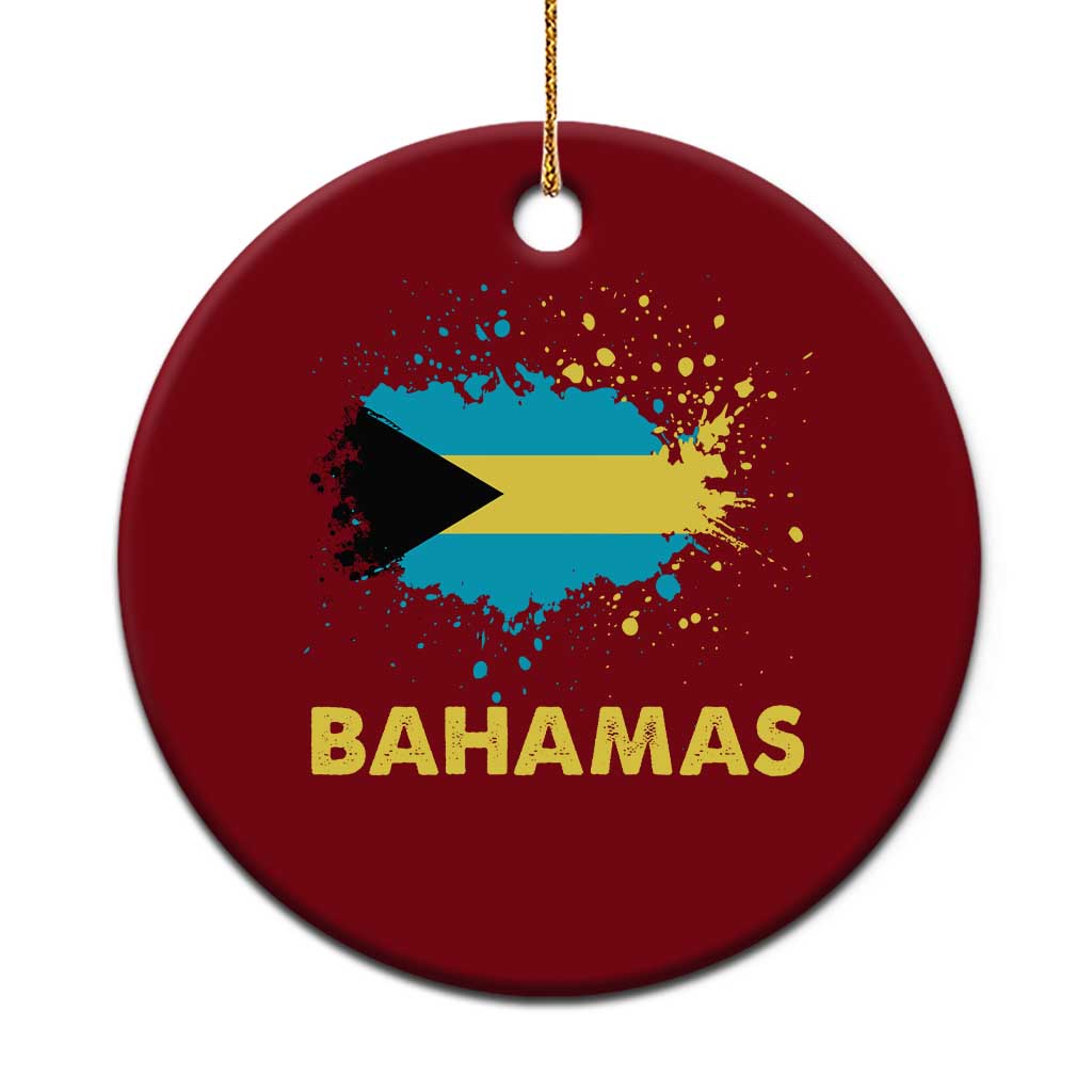 Bahamas Flag Ceramic Ornament Retro Vintage Watercolors Sport Bahamian Gifts TS10 1pc Red Print Your Wear