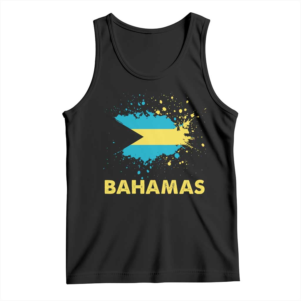 Bahamas Flag Tank Top Retro Vintage Watercolors Sport Bahamian Gifts TS10 Black Print Your Wear