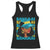 Bahamian Girl Racerback Tank Top Melanin Afro Messy Bun Black Woman Bahamas Flag TS10 Black Print Your Wear