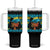 Bahamian Girl Tumbler With Handle Melanin Afro Messy Bun Black Woman Bahamas Flag TS10 One Size: 40 oz Black Print Your Wear