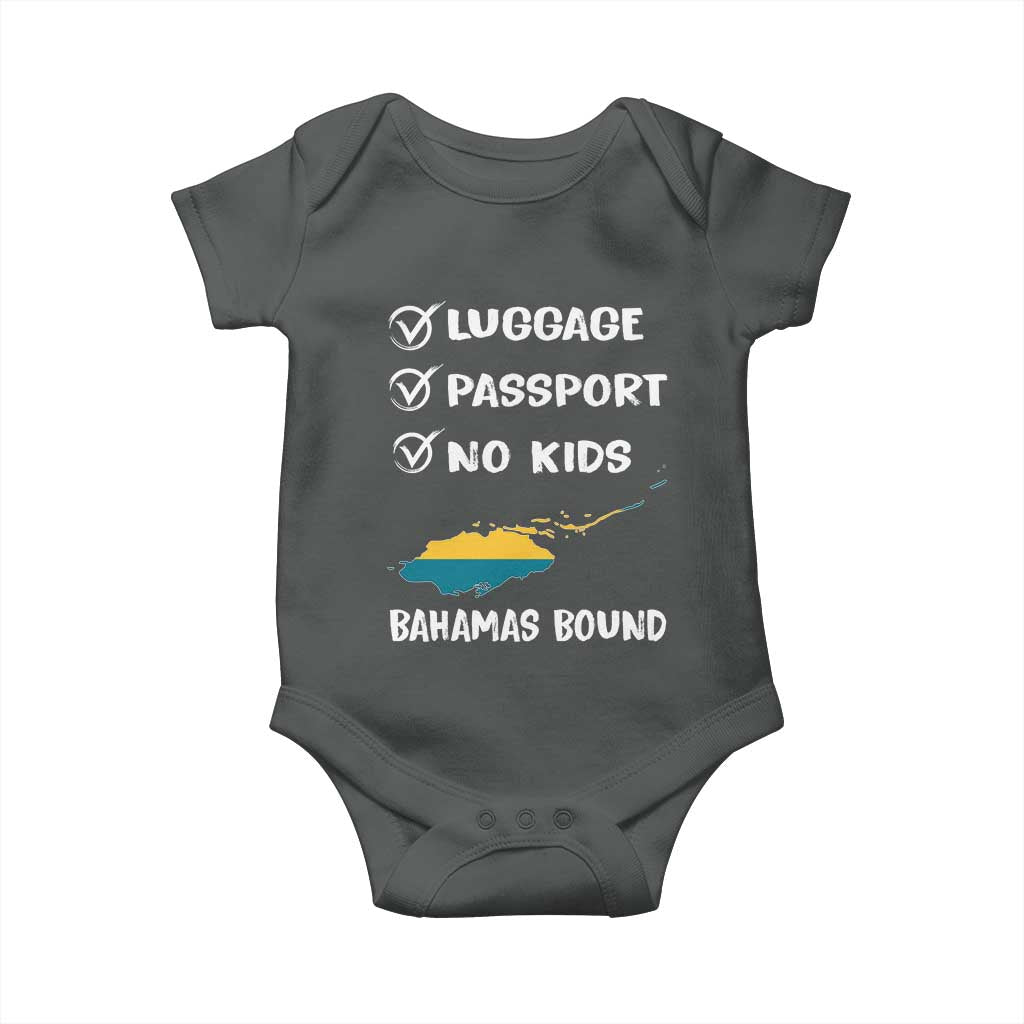 Bahamas Vacation Baby Onesie Funny Tropical Island Summer Travel TS10 Dark Heather Print Your Wear