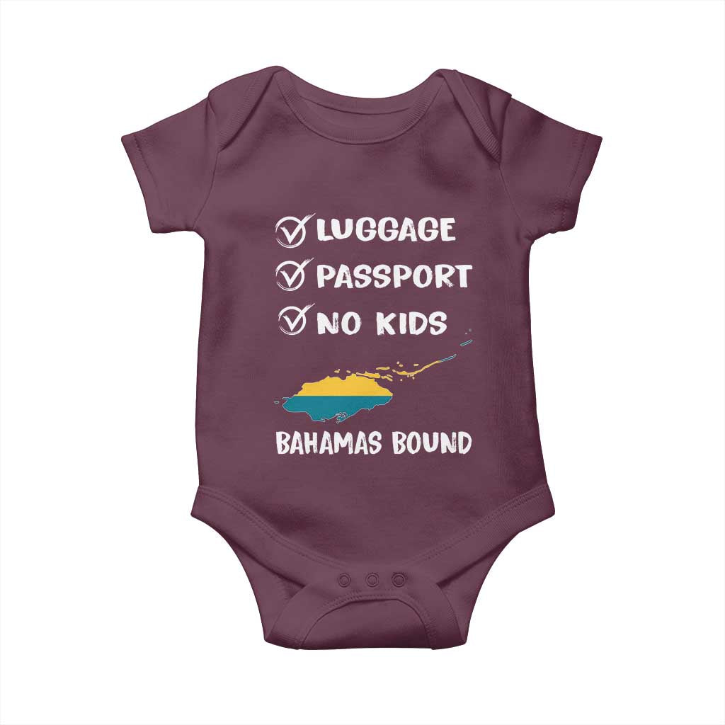 Bahamas Vacation Baby Onesie Funny Tropical Island Summer Travel TS10 Maroon Print Your Wear