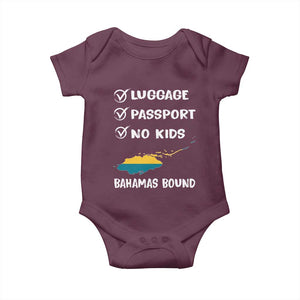 Bahamas Vacation Baby Onesie Funny Tropical Island Summer Travel TS10 Maroon Print Your Wear