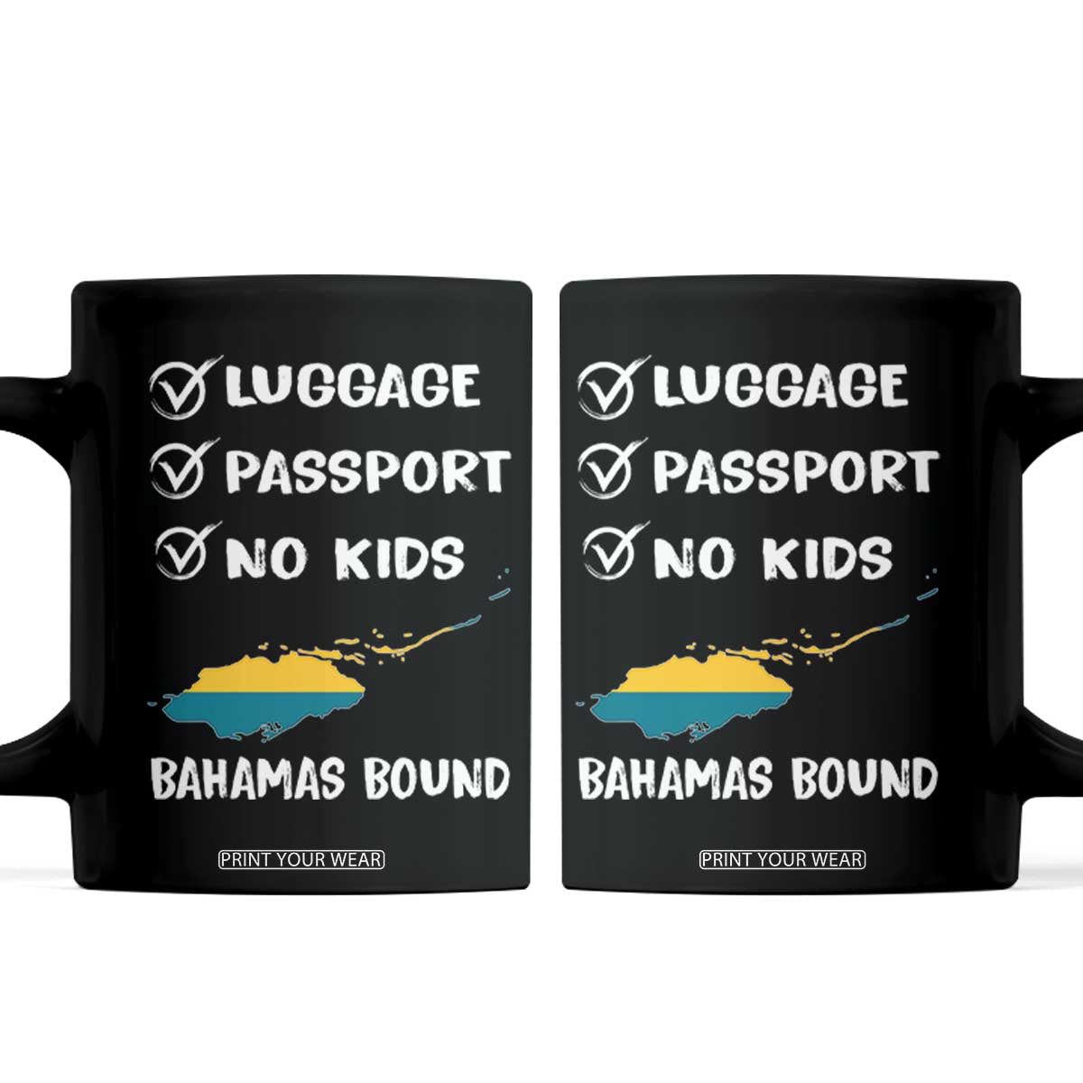 Bahamas Vacation Coffee Mug Funny Tropical Island Summer Travel TS10 Black Print Your Wear