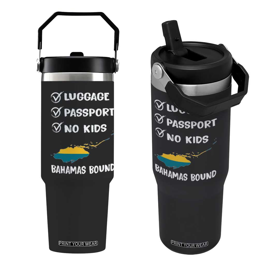 Bahamas Vacation Flip Straw Tumbler Funny Tropical Island Summer Travel TS10 One Size: 30 oz Black Print Your Wear