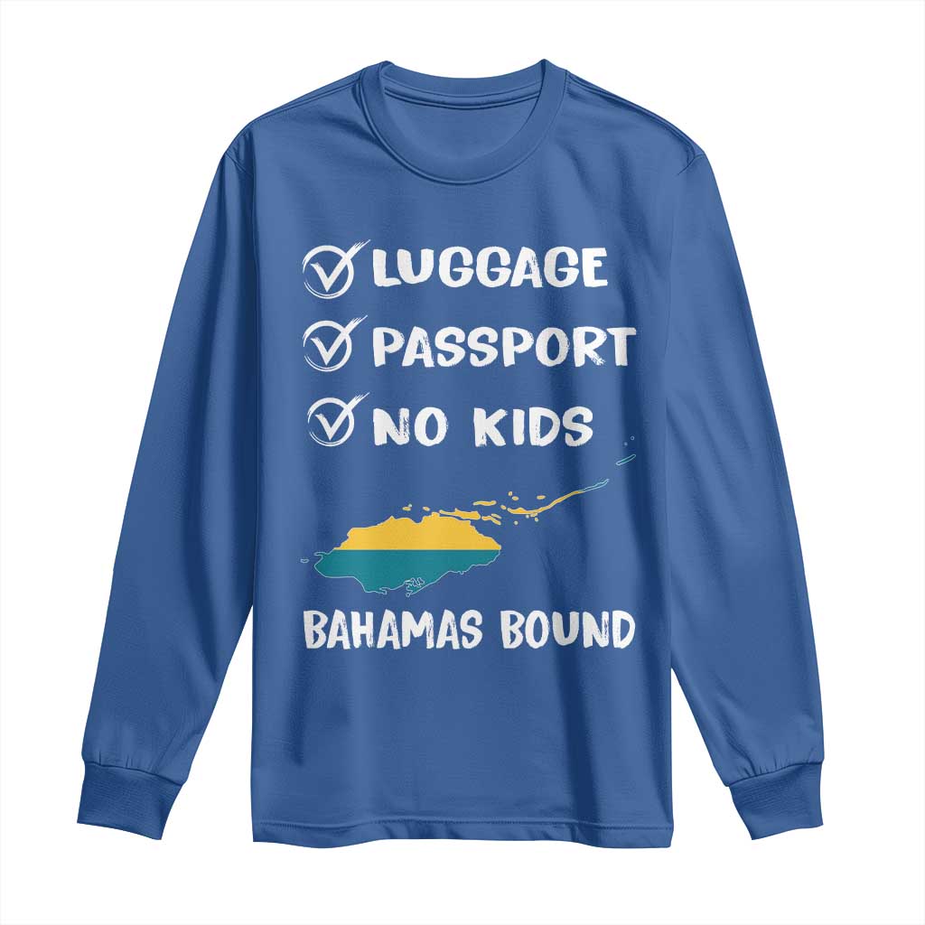 Bahamas Vacation Long Sleeve Shirt Funny Tropical Island Summer Travel TS10 Royal Blue Print Your Wear