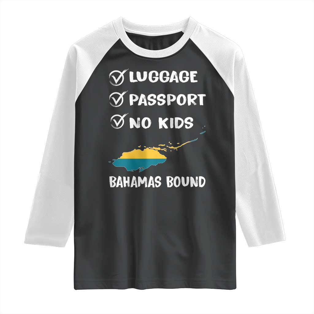 Bahamas Vacation Raglan Shirt Funny Tropical Island Summer Travel TS10 Black White Print Your Wear