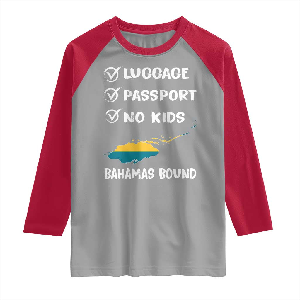 Bahamas Vacation Raglan Shirt Funny Tropical Island Summer Travel TS10 Sport Gray Red Print Your Wear