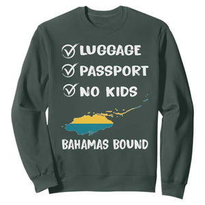 Bahamas Vacation Sweatshirt Funny Tropical Island Summer Travel TS10 Dark Forest Green Print Your Wear