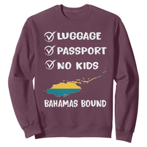 Bahamas Vacation Sweatshirt Funny Tropical Island Summer Travel TS10 Maroon Print Your Wear